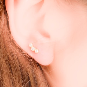 Tiny Gold Earrings Studs, Gold Stud Earrings, Statement Earrings for Women, Geometric Earrings Handmade, Minimalist Earrings Dainty Earrings