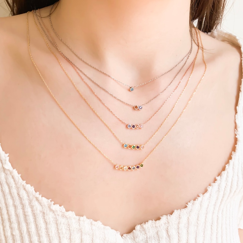 Birthstone Necklace for Mom / Personalized Jewelry, Personalized Gift for Her, Necklaces for Women, Dainty Necklace, Unique Gifts