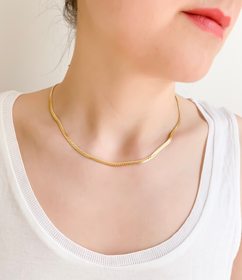Chain Choker Necklace, Dainty Necklace, Necklaces for Women, Minimalist Necklace, Gifts for her, Gift For women zdjęcie 5