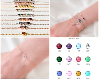 Custom Birthstone Bracelet, Bracelets for Women, Friendship Bracelet, Bridesmaid Gift, Personalized gift Women, Gifts for Her, Mom Gift