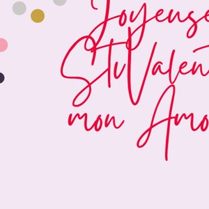 Carte de voeu Saint Valentin