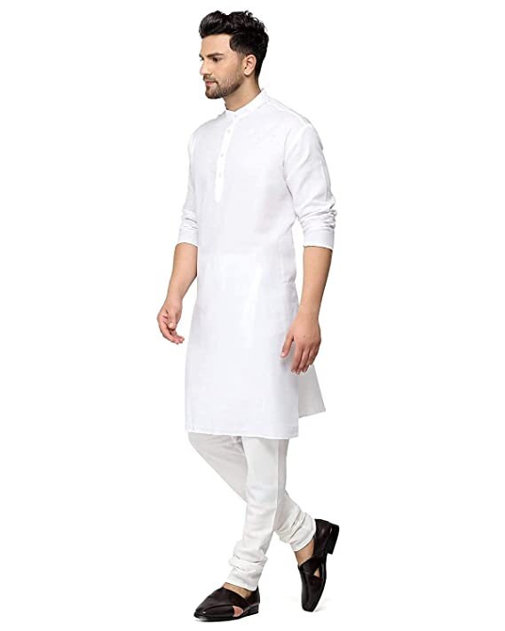 White Men Short Kurta Etsy