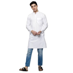 Indian Men Traditional kurta very good cotton Fabric Men Indian Ethnic Dress Wedding wear white color kurta Men&#39;s 100% Cotton kurta