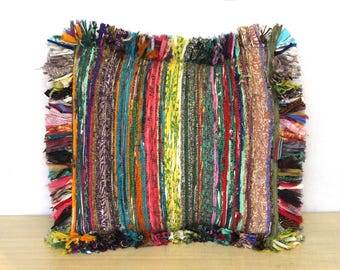 Cotton Chindi Pillow Cover Sofa Decorative Yellow Multicolor Cushion Cover Lumber Pillow case Throw Pillows