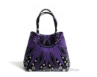 Printed Cotton Mandala Handbag: Rajasthan, Multicolor Shopping Tote Bag