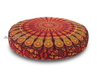 Fodera per cuscino Papasan in cotone: cuscino da pavimento in stile boho, decorazione per la casa fatta a mano