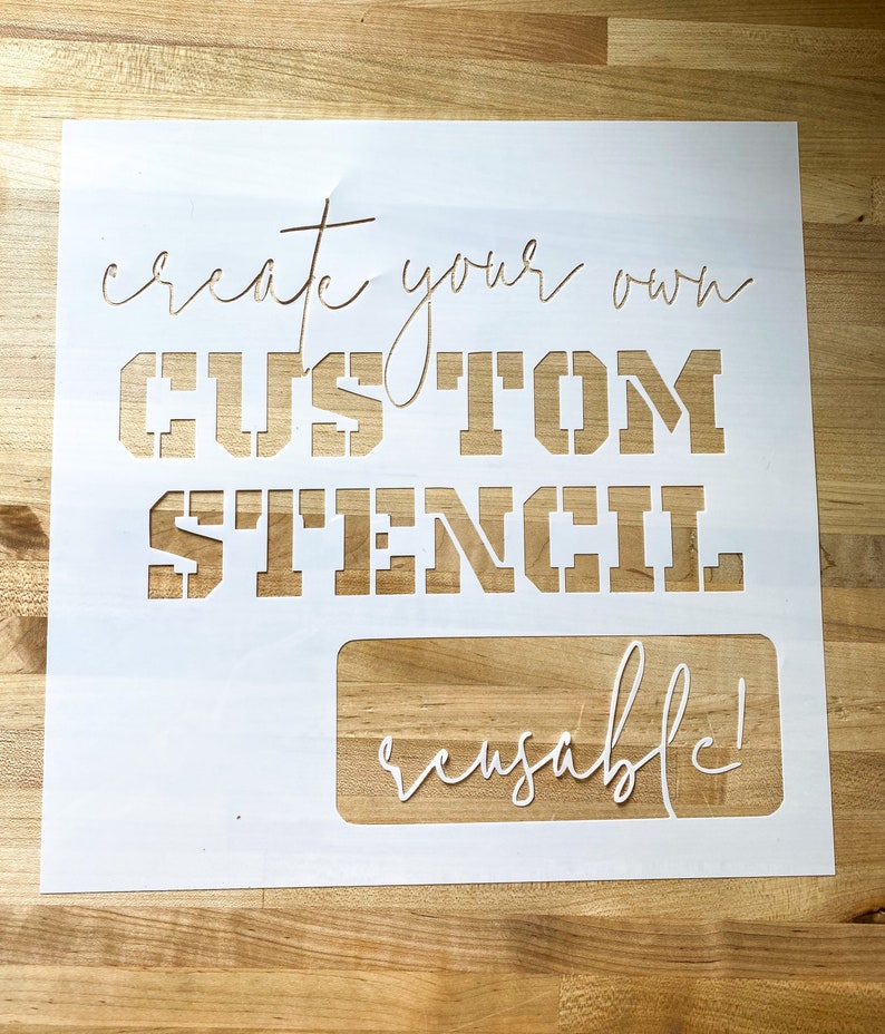 Custom stencil create your own stencil reusable stencil etsy