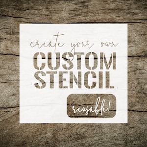Plantilla personalizada / Cree su propia plantilla / Plantilla reutilizable / Plantilla de plástico multiuso / Plantillas de letras / Regalo personalizado