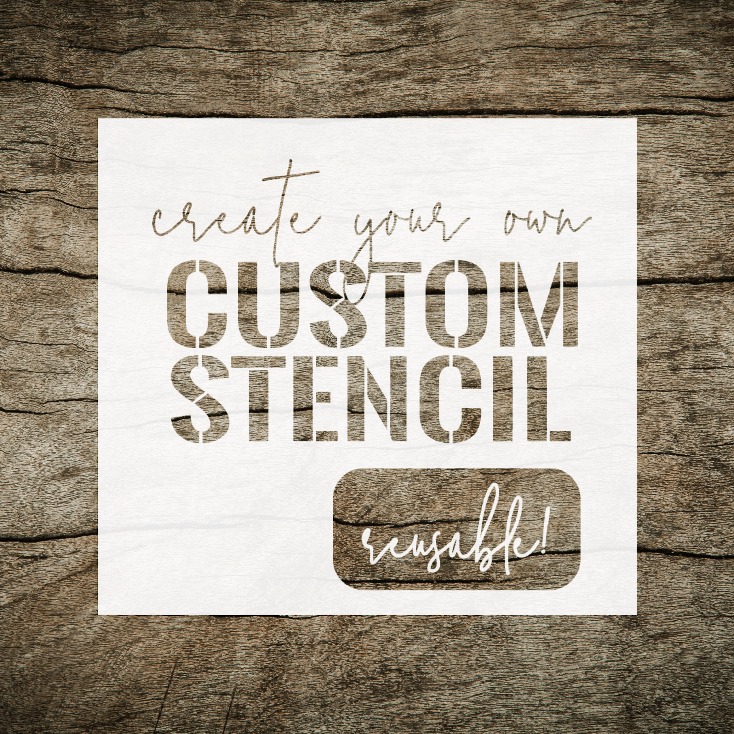 Custom Stencil Create Your Own Stencil Reusable Stencil Etsy