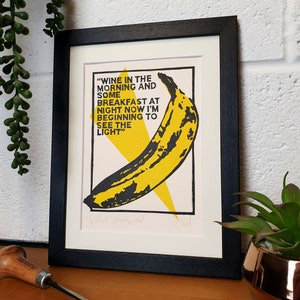 Velvet Banana, Original Lino Print