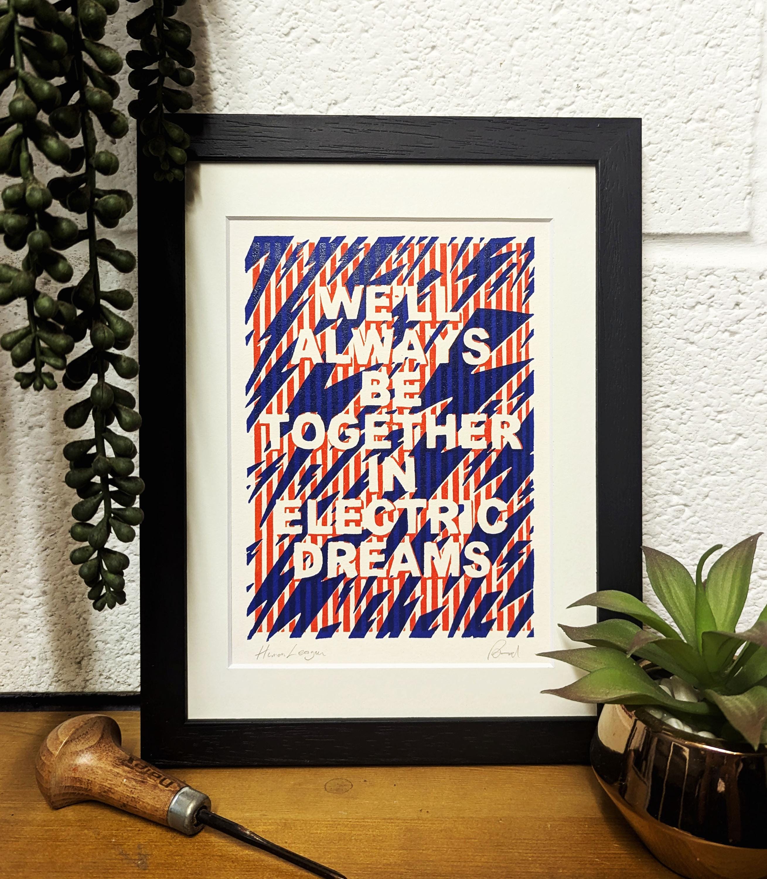 ElectricDreams- Original Lino Print