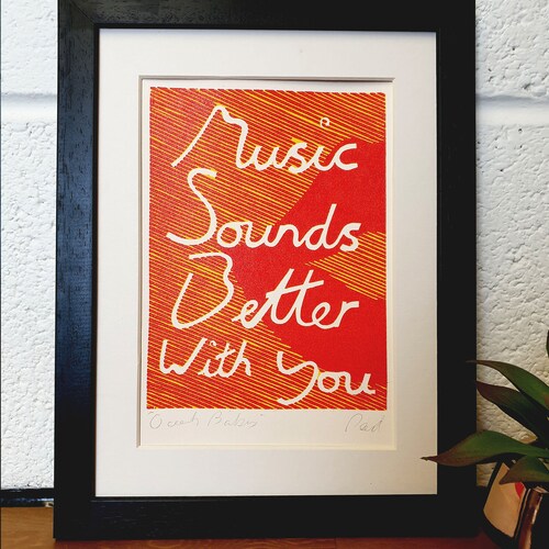 The Music Sounds Better With You Poster Stardust Wall Etsy UK
