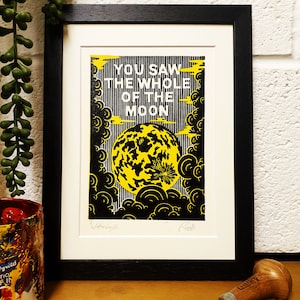WholeOfTheMoon Original Lino Print