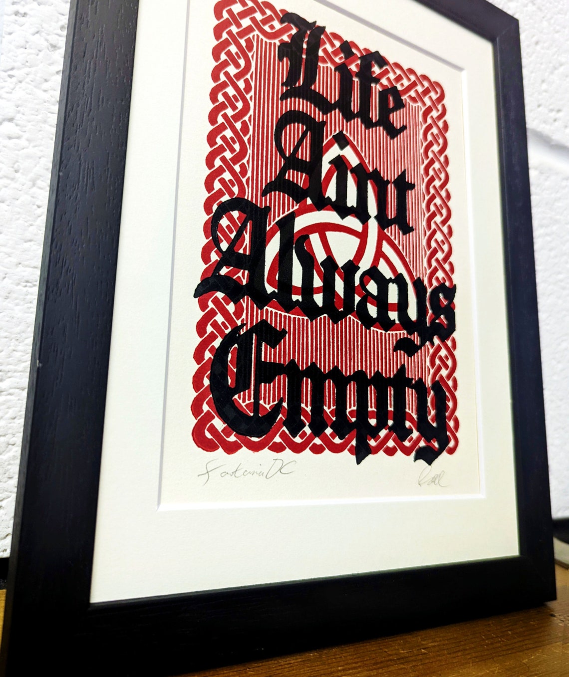 Life Aint Empty Original Gaelic Lino Print - Etsy