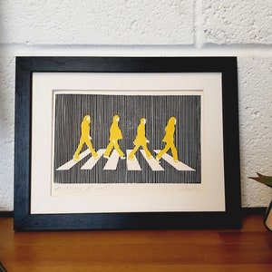 AbbeyRoad, Original Lino Print