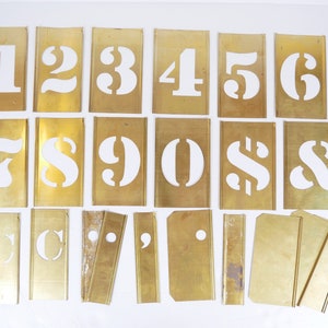 Pick Your Number Brass Stencils