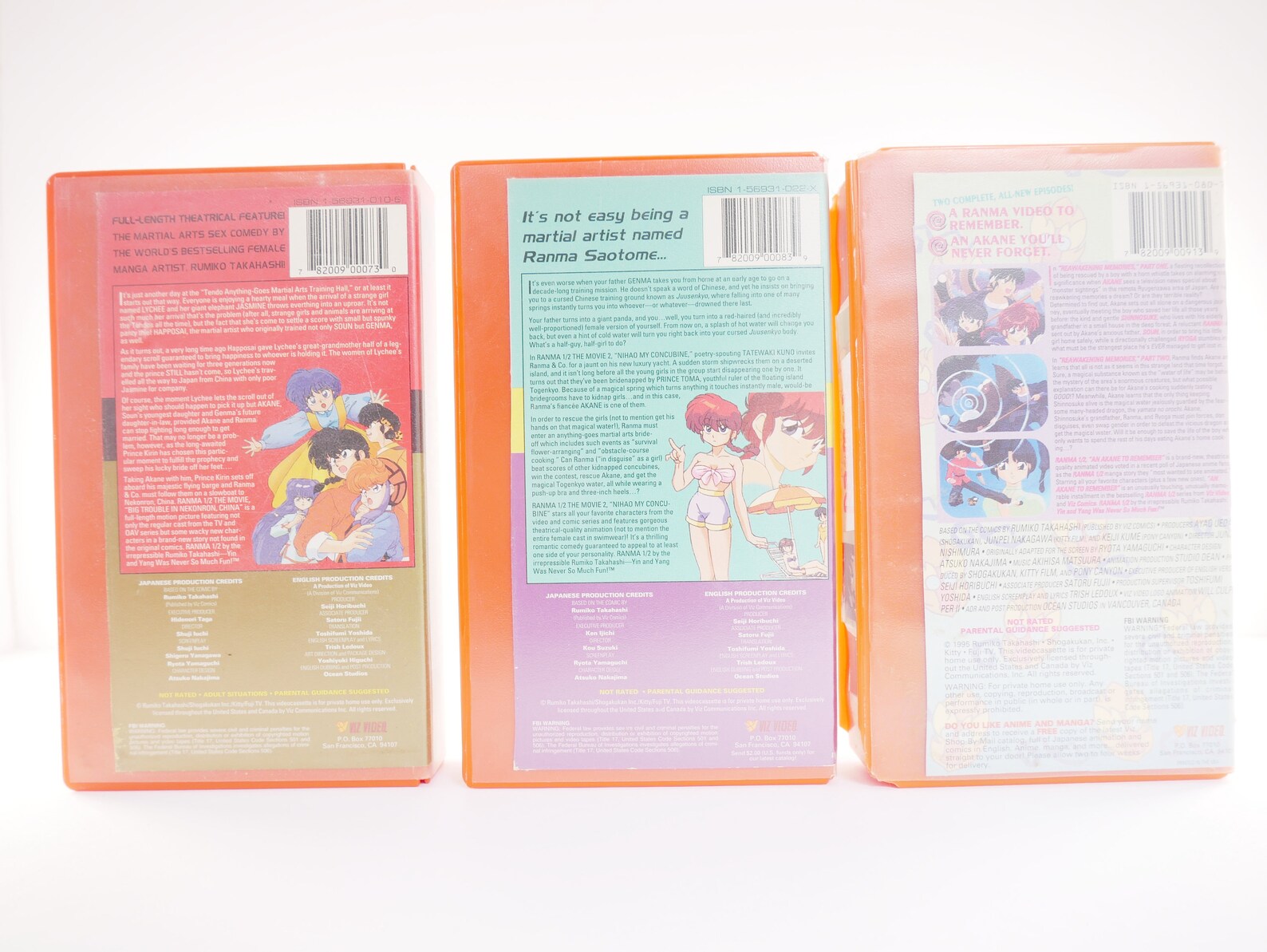 Ranma 1/2 Dubbed Oavs and Movies on VHS Tape Etsy