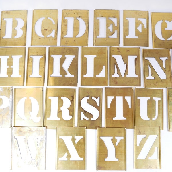 Pick Your Letters Reeses Adjustable Brass Stencils