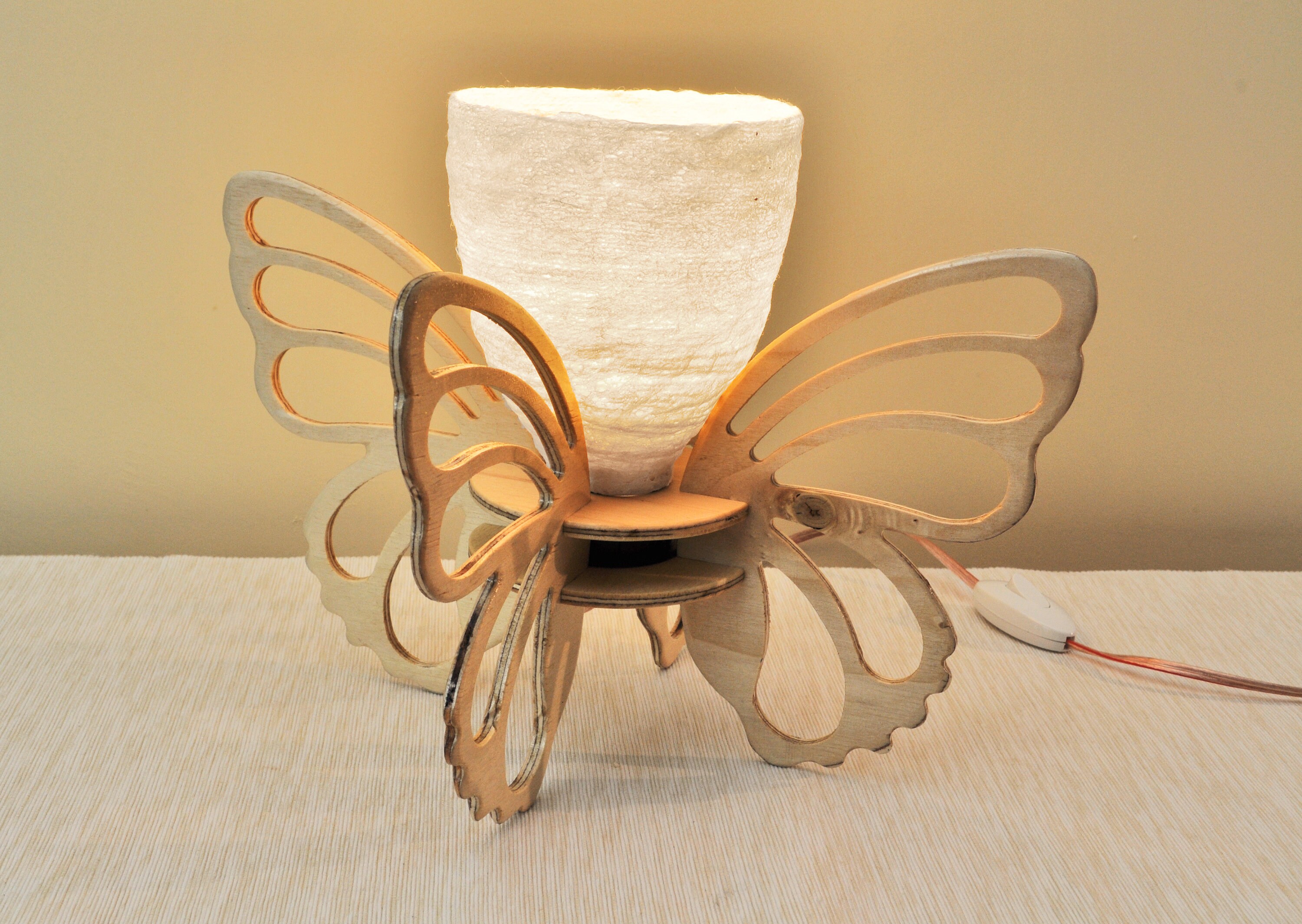 Butterfly Lamp Artistic Nature Design Lamp Unique Handmade Etsy