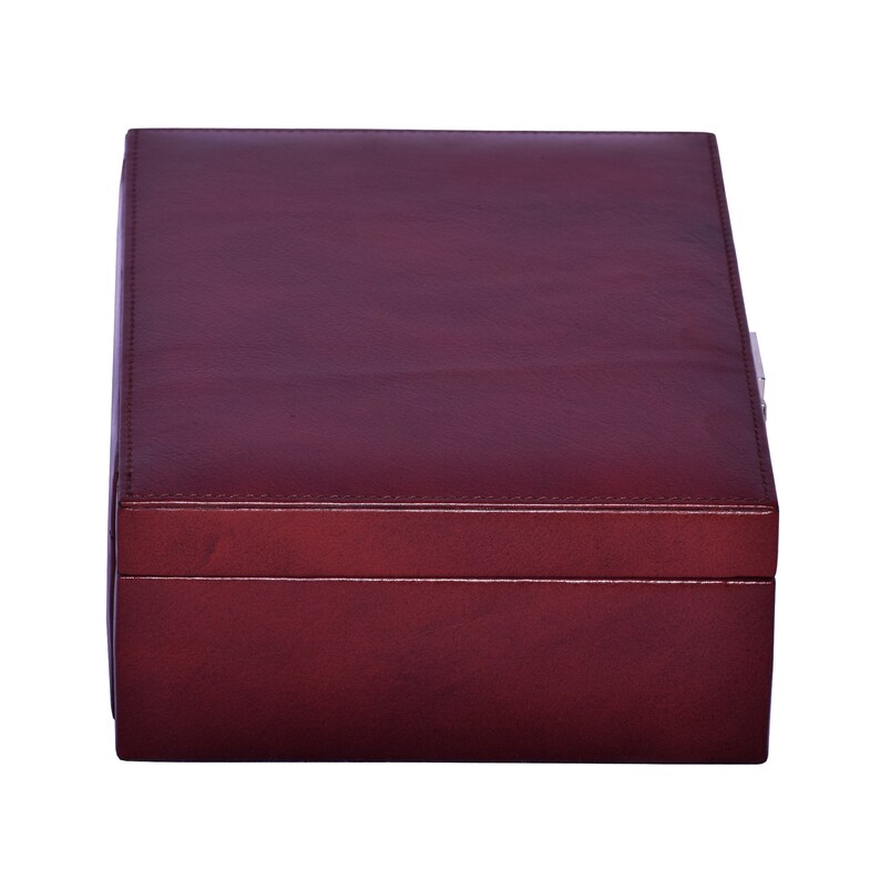 Women's Genuine Leather Jewelry Box Necklace Case Rings Etsy