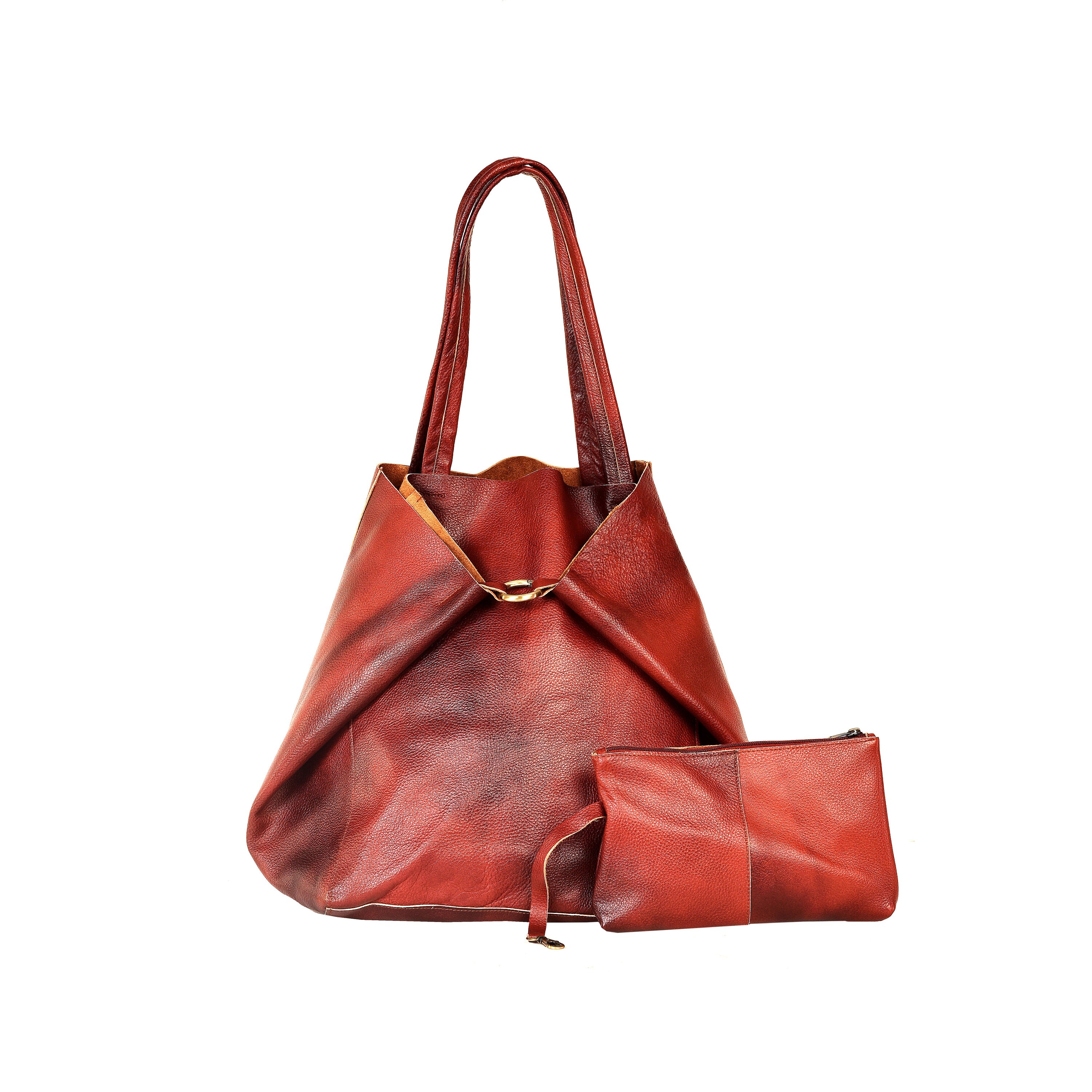 Cognac Brown Oversized Tote Bag Everyday Shopper Bag Large - Etsy