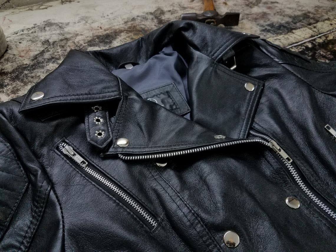 100% Genuine Lambskin Leather Jacket Womens Leather Biker - Etsy
