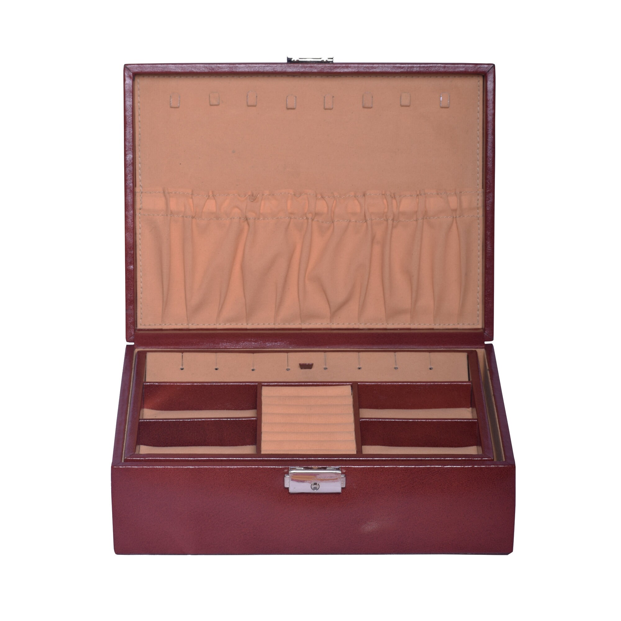 Women's Genuine Leather Jewelry Box Necklace Case Rings Etsy