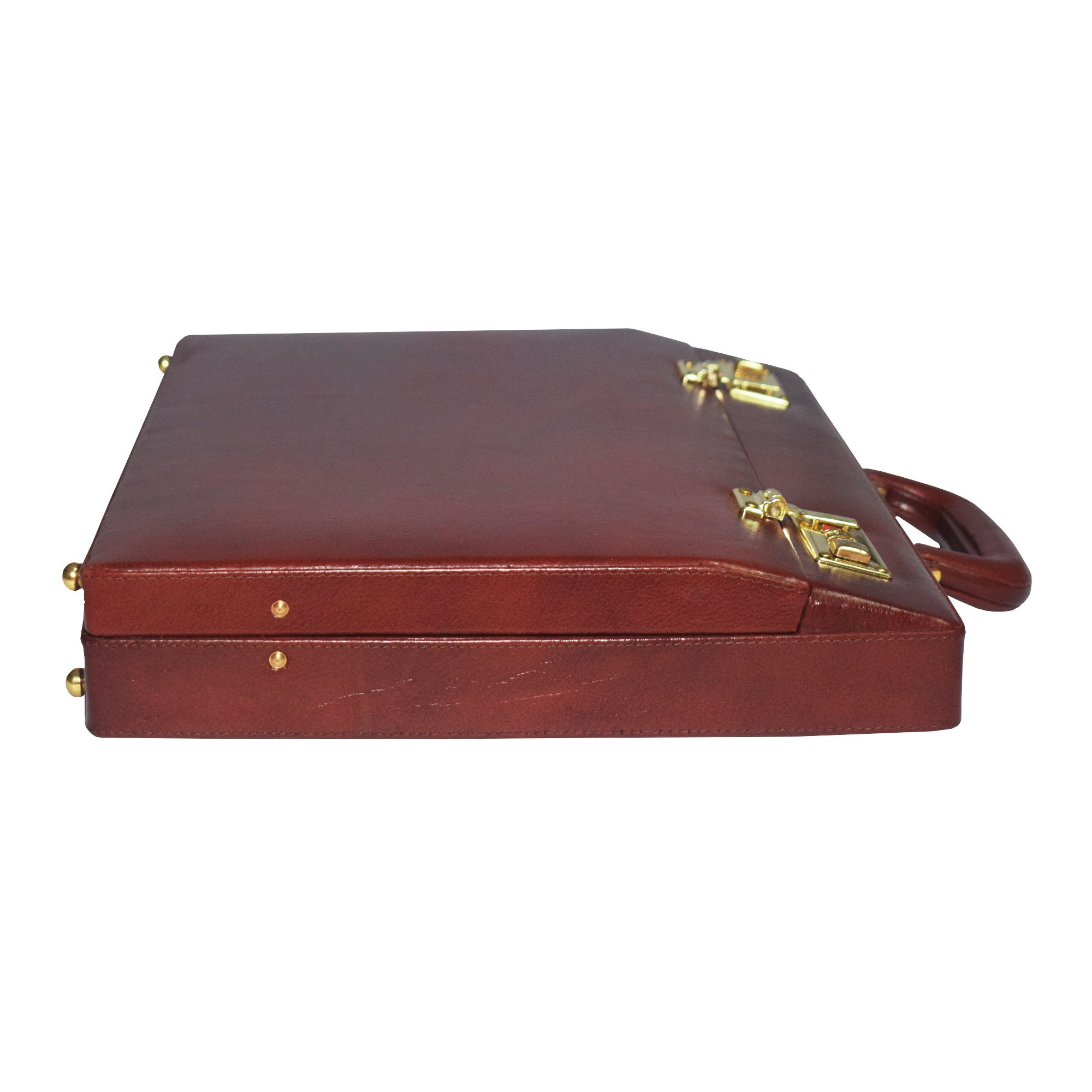 Genuine Leather Attache Briefcase for Men's Leather Etsy
