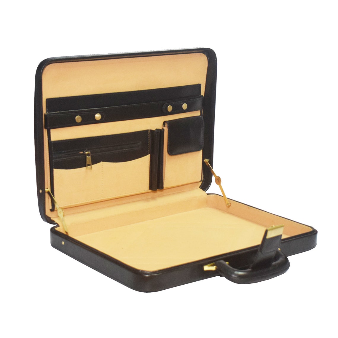 Personalized Genuine Leather Briefcase Attache Case Doctors Etsy