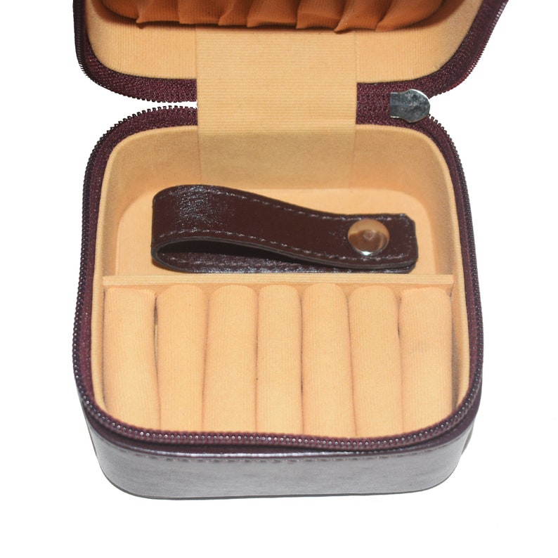 Genuine Leather Jewelry Box Trinket Case Rings Pendants Organizer Jewellery Case Gift for Her Mothers Day Gift