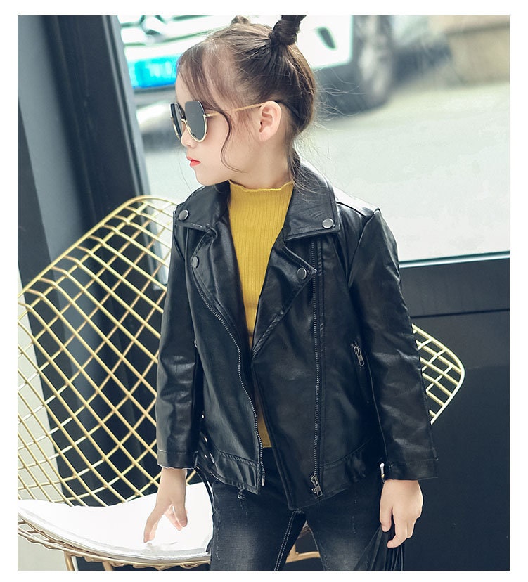 Leder jacket for girls top