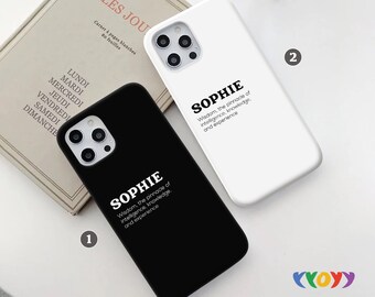 Custom name meaning case iPhone 13 Pro Max iPhone 12 Pro iPhone 13 12 11 iPhone XR iPhone XS Max iPhone X iPhone SE 2022 iPhone 7 8 YY211