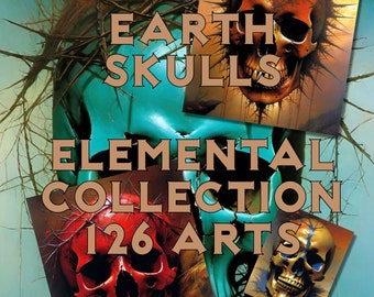 Collection Arts - EARTH SKULLS - Pack of 126 Different Digital Art Pictures