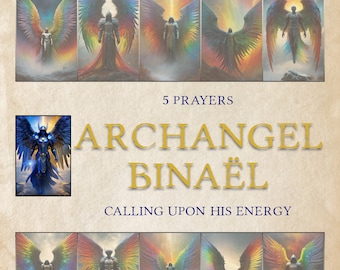 Archangel BINAËL, 5 Prayers, Calling upon his energy - 10 illustrated pages for your Book of Shadows