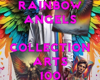 Collection Arts - RAINBOW ANGELS - Pack of 100 Different Digital Art Pictures