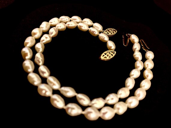 14K Yellow Gold Freshwater Pearl Bracelets, 2 pieces, each  6.75"L, 10.4grams total weight, YG lobster clasps, gift boxed, gift for her View 4