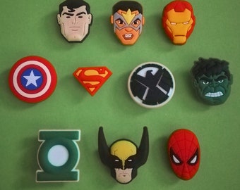 4pcs Set 1 Lego Avengers 2D PVC Shoe Charms Similar to Jibbitz and fit Crocs