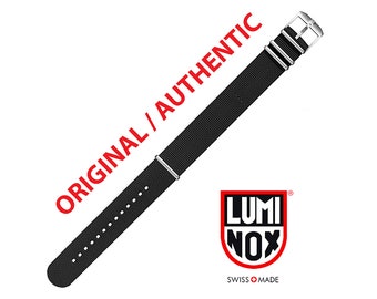 LUMINOX 22mm Nylon Ballistic Black 4 Rigns Webbing Strap 3000 3040 3900 3050 3950 NAVY SEAL