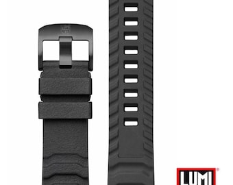 Correa de reloj Luminox Navy SEAL de 24 mm de caucho de nitrilo negro