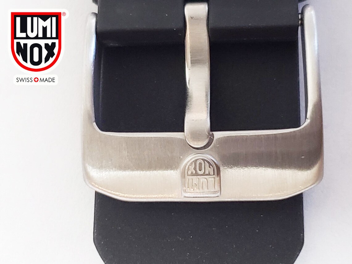 Bracelet Montre Luminox Caoutchouc Noir 22mm - Original, Pour Modèles 3000/3900/8400/8000