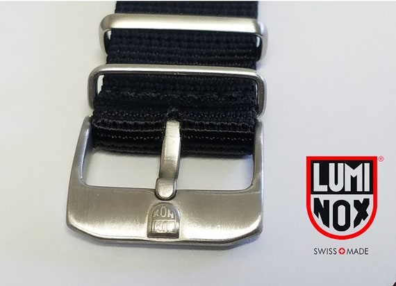 LUMINOX 22mm Nylon Ballistic Black 4 Rigns Webbing Strap