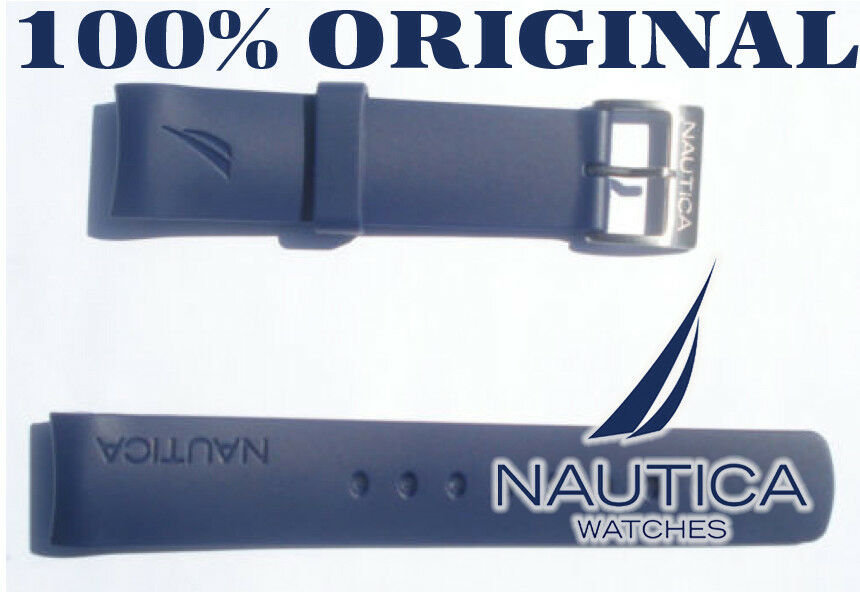 Nautica Mens N19604G  A19604G NST 600 Chrono 22mm Blue PU  Rubber  Original Replacement Watchband  NAUTICA Amazonin Watches
