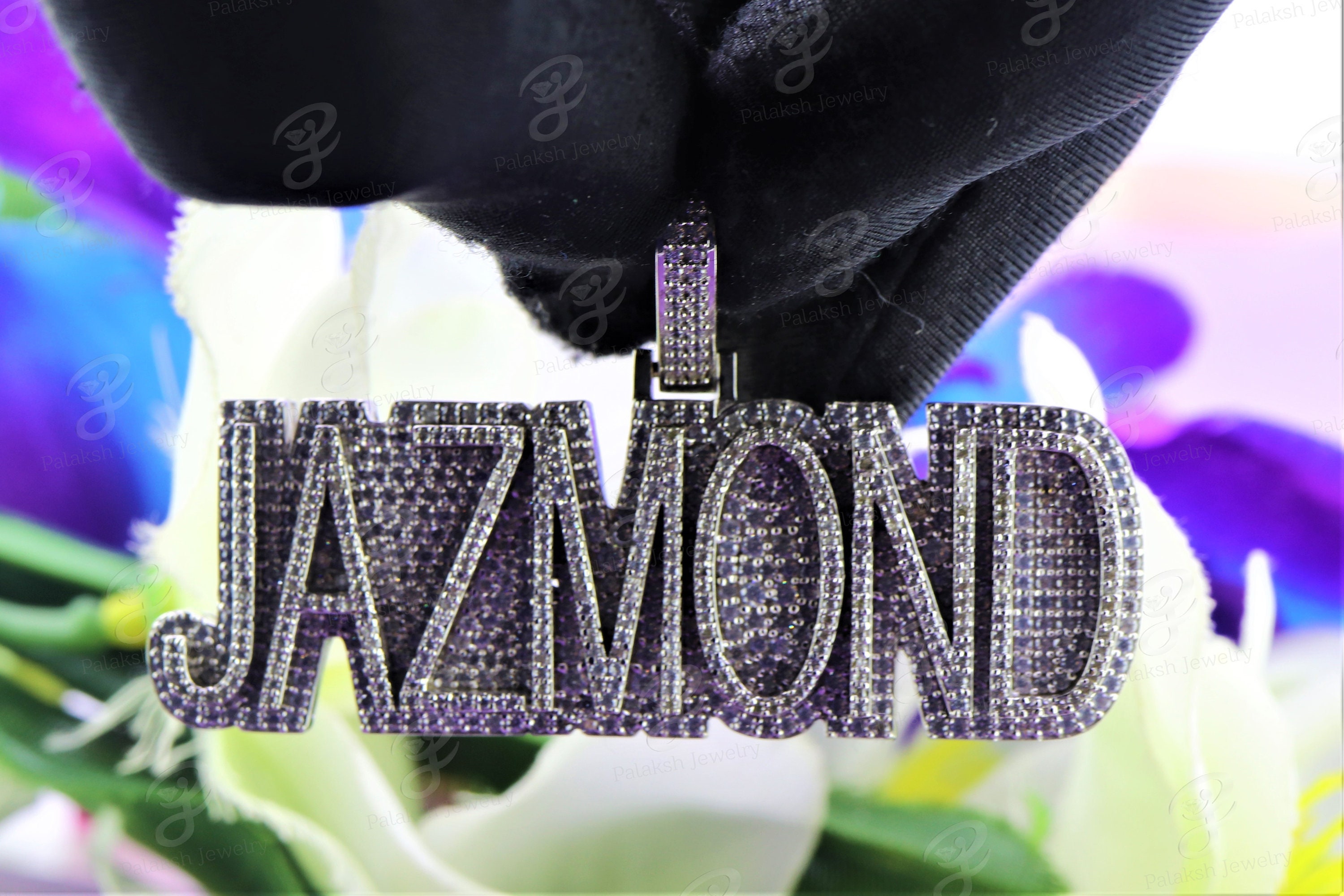 2.15 JAZMOND Personalized Diamond Bail Hip Hop Pendant Etsy UK