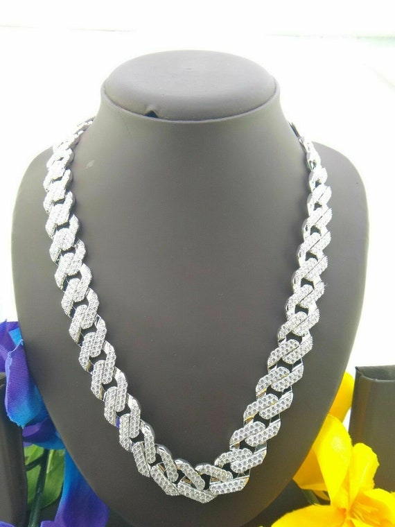 Silver Miami Cuban Chainiced-out Miami Link Cuban Chain S925 - Etsy