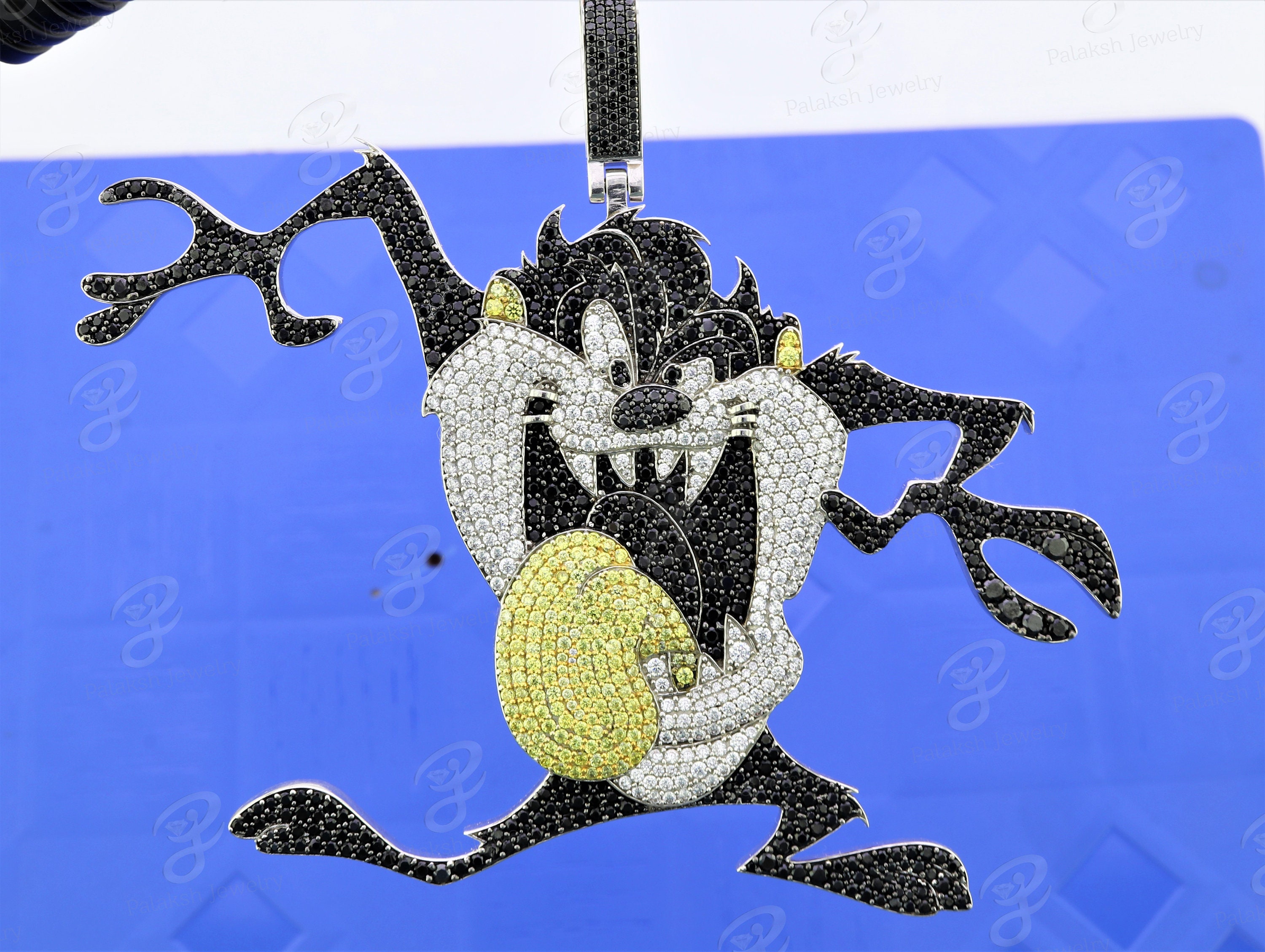 925 Silver Cartoon Charater Taz Tasmanian Devil Diamond Hip - Etsy 925 Silver Cartoon Charater Taz Tasmanian Devil Diamond Hip - Etsy