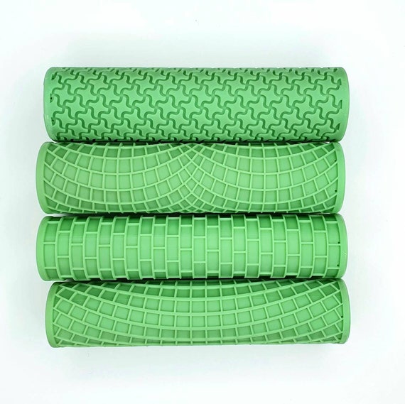 Texture Rollers Polymer Clay Bricks Cells Ornament Textile Etsy