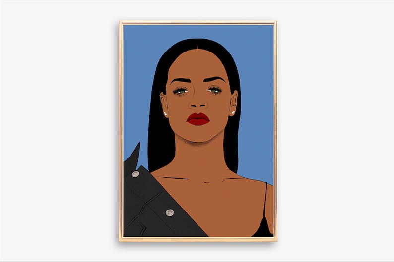 A4 sizes A3 A1 A2 Rihanna Vintage Black /& White Photo Poster