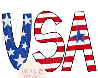 USA Memorial Day Patriotic Printable Digital Download PNG Clipart for Sublimation and Inkjet printing Fourth of July