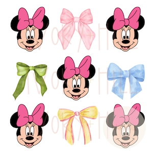 Cute bow mouse coquette bow digital design and png for sublimation, inkjet printing and t shirt making. Happiest place on earth