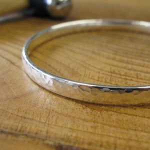 Hammered • Silver Bangle • GIFT • Bangle • Solid Silver • Gift For Her • Silver Gift • Textured Bangle • made in UK